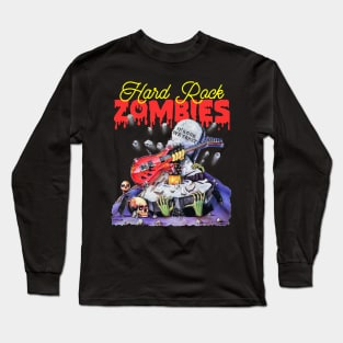 Hard Rock Zombies 80s Cult Classic Horror Fan Art Long Sleeve T-Shirt